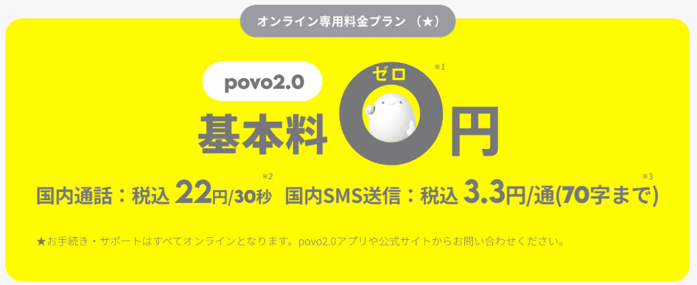 auのpovoの基本料金