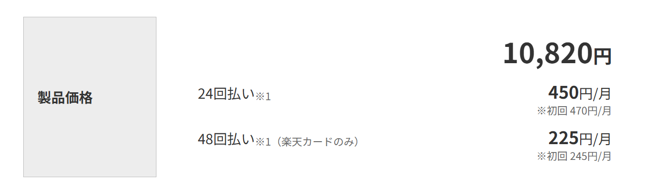 Rakuten WiFi Pocket Platinumの本体代金